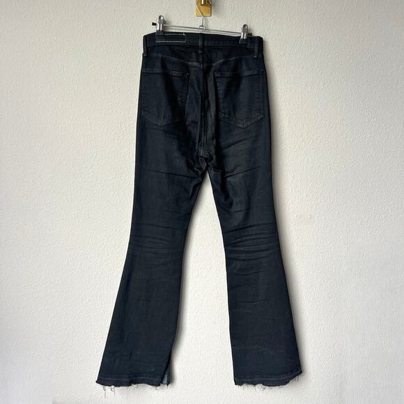 Rag & Bone Bella Black Slit Hem High Rise Flare Jeans Size 28 - Picture 4 of 6